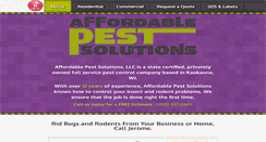 Desktop Screenshot of affordablepestsolutions-wi.com